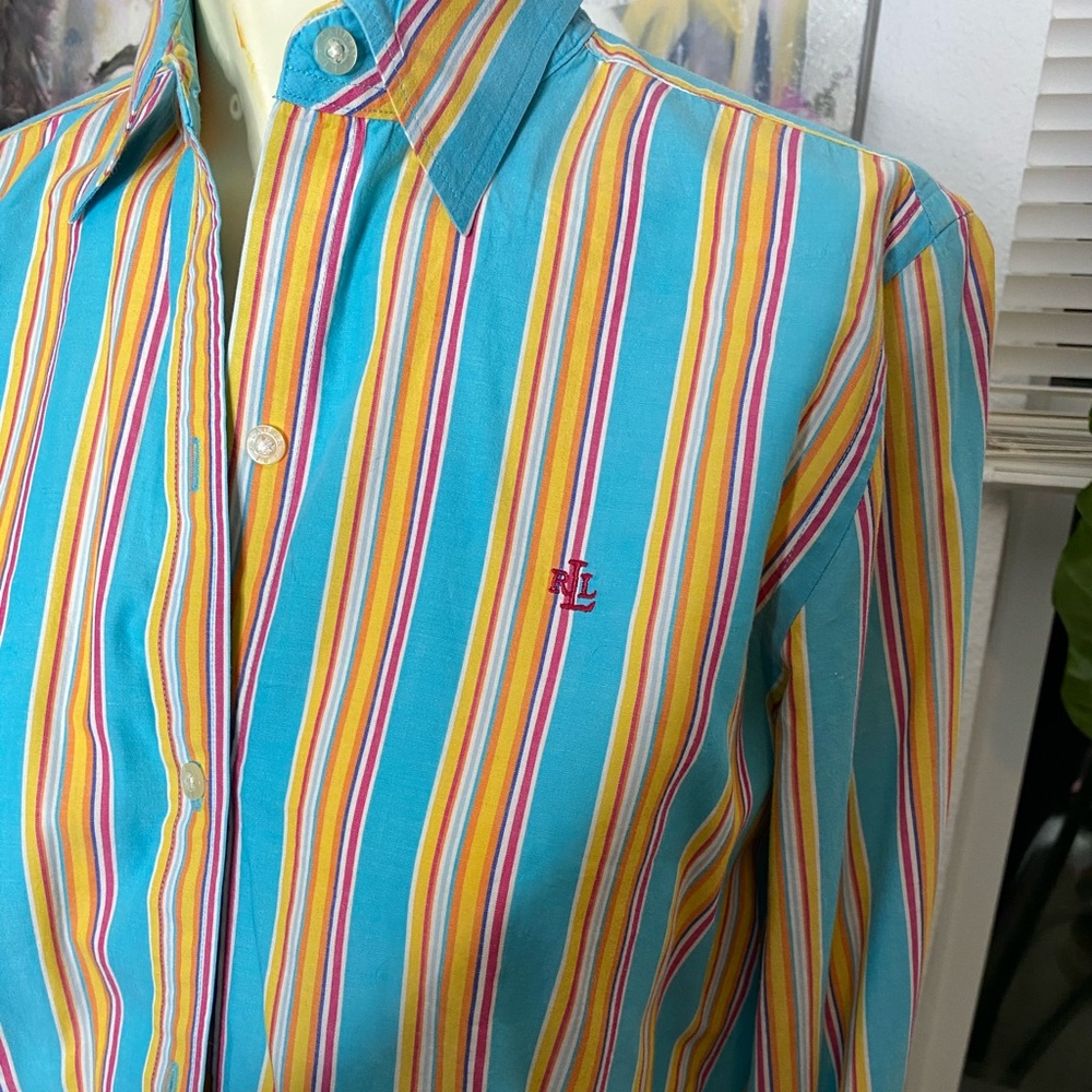 Ralph Lauren Striped Button Down - Picture 2 of 3